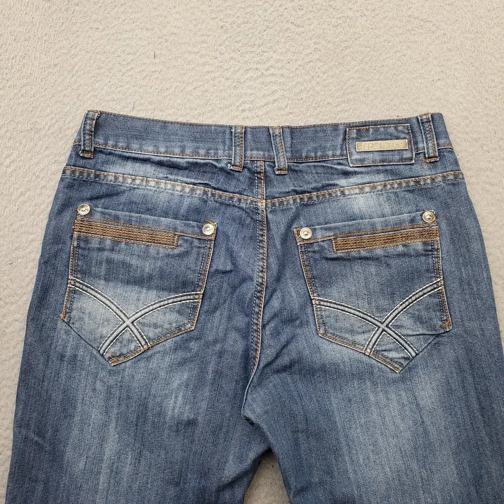 Blue Rag Bootcut Jeans Mens 38 Blue Denim Streetwear Medium Wash 5-Pocket Design
